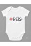 Reis Printed Baby Bodysuit White Badi Snap Fastener Bodysuit