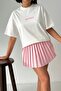 Crep Women's Front and Back Mango Printed Oversize T-Shirt 100% Cotton 24/1 Single Jersey - 7