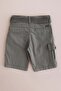 Beli Belted Cargo Pocket Boys' Capri Pants - 4