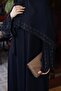Special Design Navy Blue Shawl Suit Ferace - 8