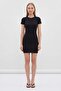 Basic Crew Neck Lycra Dress - 2