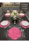 Love Series Romantic Rose Patterned Design Laser Cut Detailed Placemat & Supla 6 Pieces