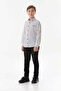 Boy's Shirt with Folded Sleeves - 3