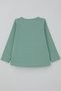 Girl's Long Sleeve T-Shirt with Friends Theme Little Teddy Bears 3-8 Years Old, Water Green - 3