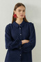 Muslin Shirt Navy Blue