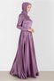 Pearl and Stone Embroidered Satin Evening Dress 50215 - 2