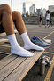 6-Piece White Men's Sports Cotton Towel Sole Short Tennis Socks - Premium - 6