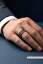 Special Design Masculine Adjustable Men's Ring with Geometric Ring Motif - 2
