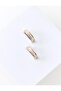 Elegant Earrings with Silver Color Stone Detail - 2