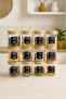 12-Piece Borosilicate Glass Spice Jar Set with Bamboo Spoons and Bamboo Lids - 3