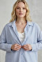 3900 Oversize Long Basic Shirt - V. Indigo