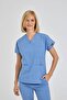 Dr Greys Terikoton Parliament Blue Doctor Nurse Uniform Medical Uniform Surgical Suit Thin Fabric - 3