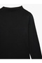 Modal Blend Long Sleeve Mock Neck Basic T-Shirt - 6