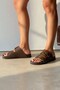 Torino Brown Genuine Leather Slippers - 4
