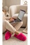 Women's Fuchsia Closed-Front Extra Long Soft Furry House Slippers 2cm Bynd04 - 4