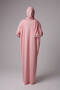 One Piece Hijab Lace Women's Prayer Dress Pink - 3