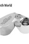 40x 40X Illuminated Jeweler LED UV Lens Loupe Magnifier with Metal Construction and Optical Glass - 8