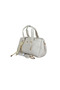 Duki Daso Cream Hand and Shoulder Women's Bag with Accessory Detail |   Summer T8508 Cream Color Single Compartment Zipper Pocket - 3