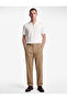 Regular Fit Pocketed Viscose Blended Pleated Fabric Trousers