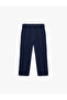 Buttoned Gabardine Fabric Cotton Carrot Cut Trousers - 4