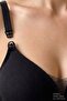 Seamless Bra - Nuvia | Black Laser Cut Clip-On Front Open Rib Textured Seamless Nursing Bra - 8