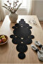 Pointy Black Washable Cotton Straw Rope Living Room Coffee Table Kitchen Table Cloth Runner - 8
