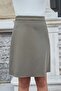High Waist Lightweight Lycra Fabric Knee Length Bell Skirt-Khaki - 2