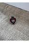Gothic Heart Figured Red Stone Rose Ring |   Zamak Plated Adjustable Women's Jewelry