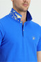Printed Polo Neck Slim Fit Cotton T-Shirt - 4