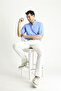 Long Sleeve Relax Fit Comfortable Cut Linen Look Cotton Shirt