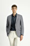 6 Drop Regular Fit Standard Cut Checkered Linen Blend Jacket
