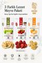 3-Piece Gourmet Fruit Set with Postbiotics: Kalkım Strawberry - Havran Mandarin - Cinnamon Bayramıç Green Apple