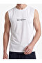 Comfortable Fit Sleeveless Crew Neck Sports Tank Top with Back Print - 4