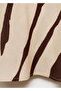 Zebra Patterned Draped Collar Dress - 5