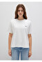 Mini Logo Printed Interlock White Basic T-Shirt Regular Fit / Normal Cut 1612122-70057 - 4