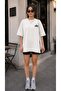 Women's Cotton Oversize Crew Neck Basic T-Shirt - 2