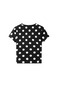 Women's Slim T-Shirt Luna Dot Polka Dot Printed Black – Lycra Ribbed, Comfortable Fit, 100% Cotton - 7