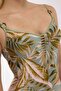 4312 Pink Green Balconette Gathering Swimsuit - 2