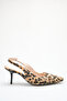 Leopard Women's Stiletto Open-Back Shoes - 4