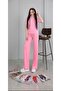 Women's Trend Model Oysho Fabric Bottom Top Polo Neck Set - 3
