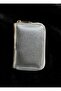 Gold Color Varaklı Leather Mini Small Glitter Zipper Wallet