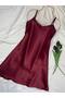 Silky Textured Satin Strap Dress Nightgown - 2