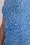 Blue Ruched Fabric Women's Dress with Side Gatherings and Slits and Thick Straps - 4