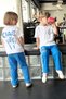 My Little Brother's Cicileri Hello Ciao Printed T-Shirt and Striped Boys' Set - Blue - 5