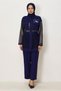 Belted Fishnet Detail Pants Suit 46301