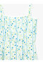 Strappy Floral Blue Women's Dress 6Sak80245Ew - 6