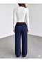 3-Piece Women's Wide-Leg Sweatpants 3-Pack - Black Gray Navy Blue - Comfortable Cut High-Waisted Sweatpants - 7