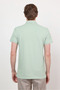 Light Green Polo Collar Short Sleeve Pocketless Slim Fit Cotton T-Shirt 1011260154 - 5