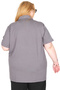 Mode XL Real Big Size Women's T-Shirt Polo with Zipper U26580 Fume - 4