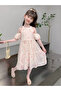Girls All-Over Print Cold Shoulder Sleeve Dress - 5